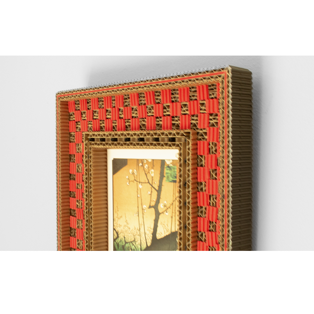 Cadre artisanal en carton - Prunier