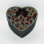 Handcrafted heart box - black