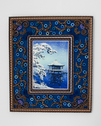 Cadre artisanal en carton Neige
