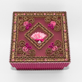 Handcrafted Origami Fan Box - pink