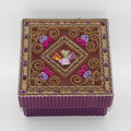 Boîte artisanale Origami éventail - violet