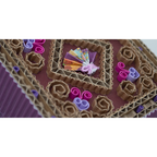 Boîte artisanale Origami éventail - violet