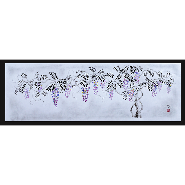 Sumi-e – Panoramic Wisteria