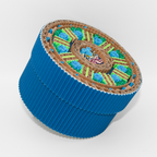 Boîte artisanale Origami papillon - bleu