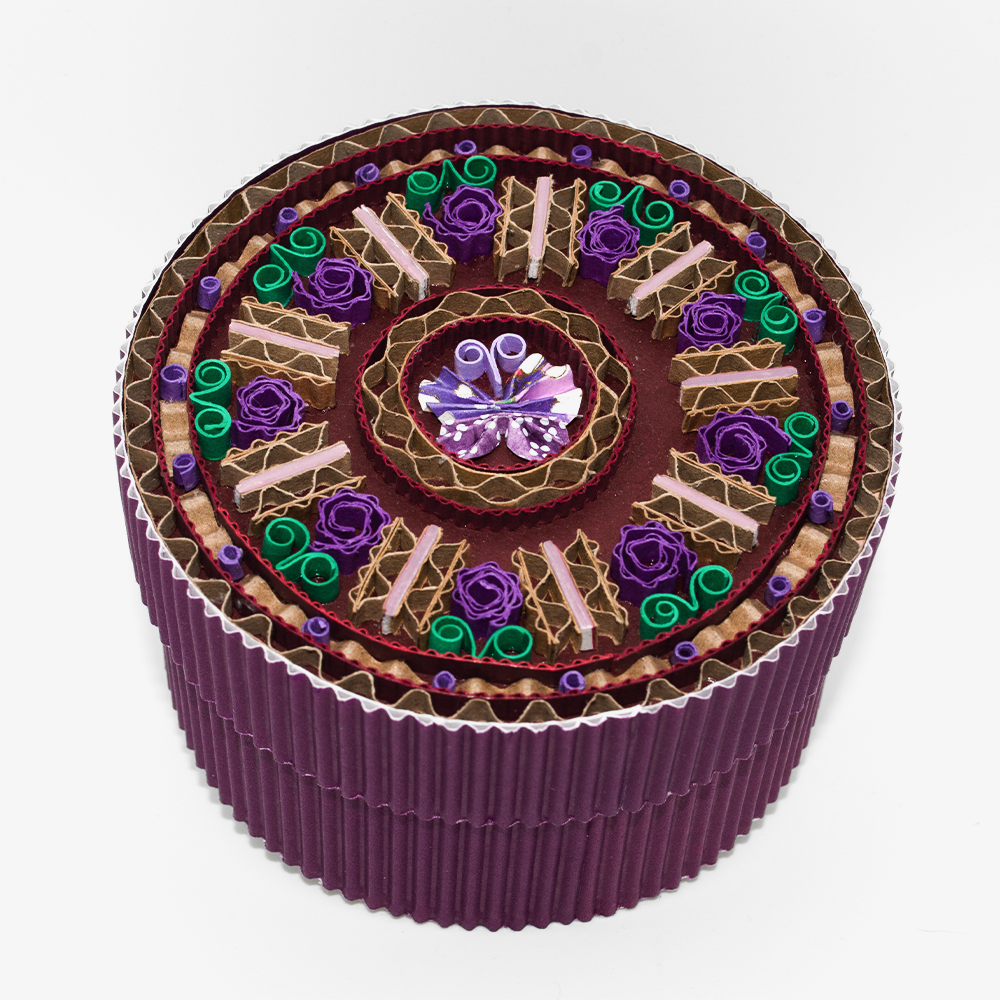 Handcrafted Origami Butterfly Box - purple