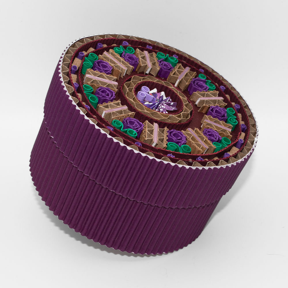 Handcrafted Origami Butterfly Box - purple